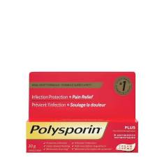 boîte de crème polysporin + analgésique